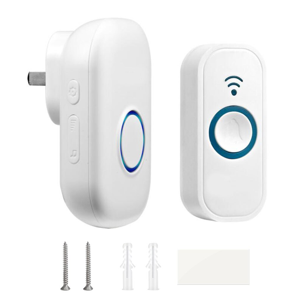 Wireless Doorbell Home Dorm Apartment Smart Door Ring Volume Adjustable 58 Chord Music Doorbel: EU Plug