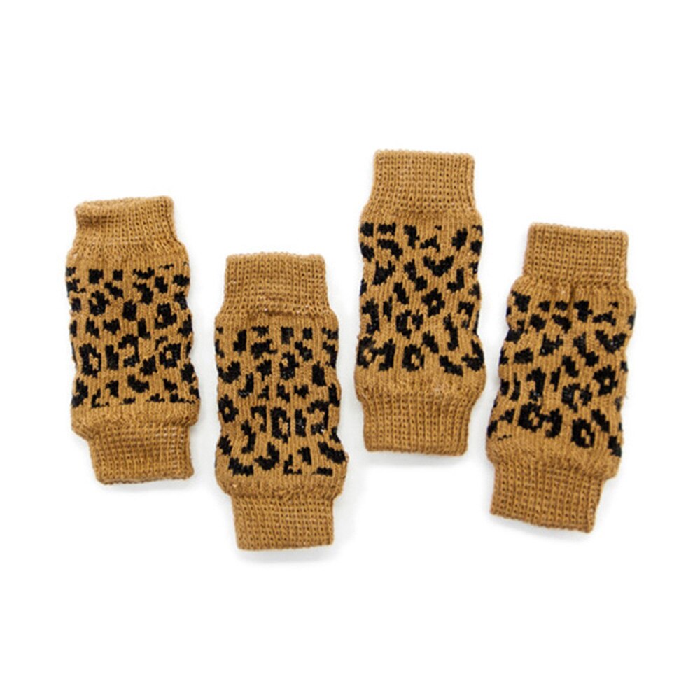 Dog Leg Warmer Socks Pet Sock Protective Sleeves For Arthritis Dogs 4Pcs Short: Brown / XL
