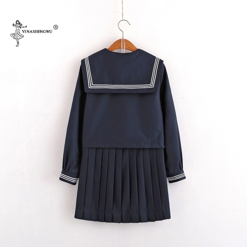 Lady JK Uniform Japanese Kansai Sailor Suit School Uniform Cosplay Student Jk Academy Students Version Sailor Pleated Skirt Suit
