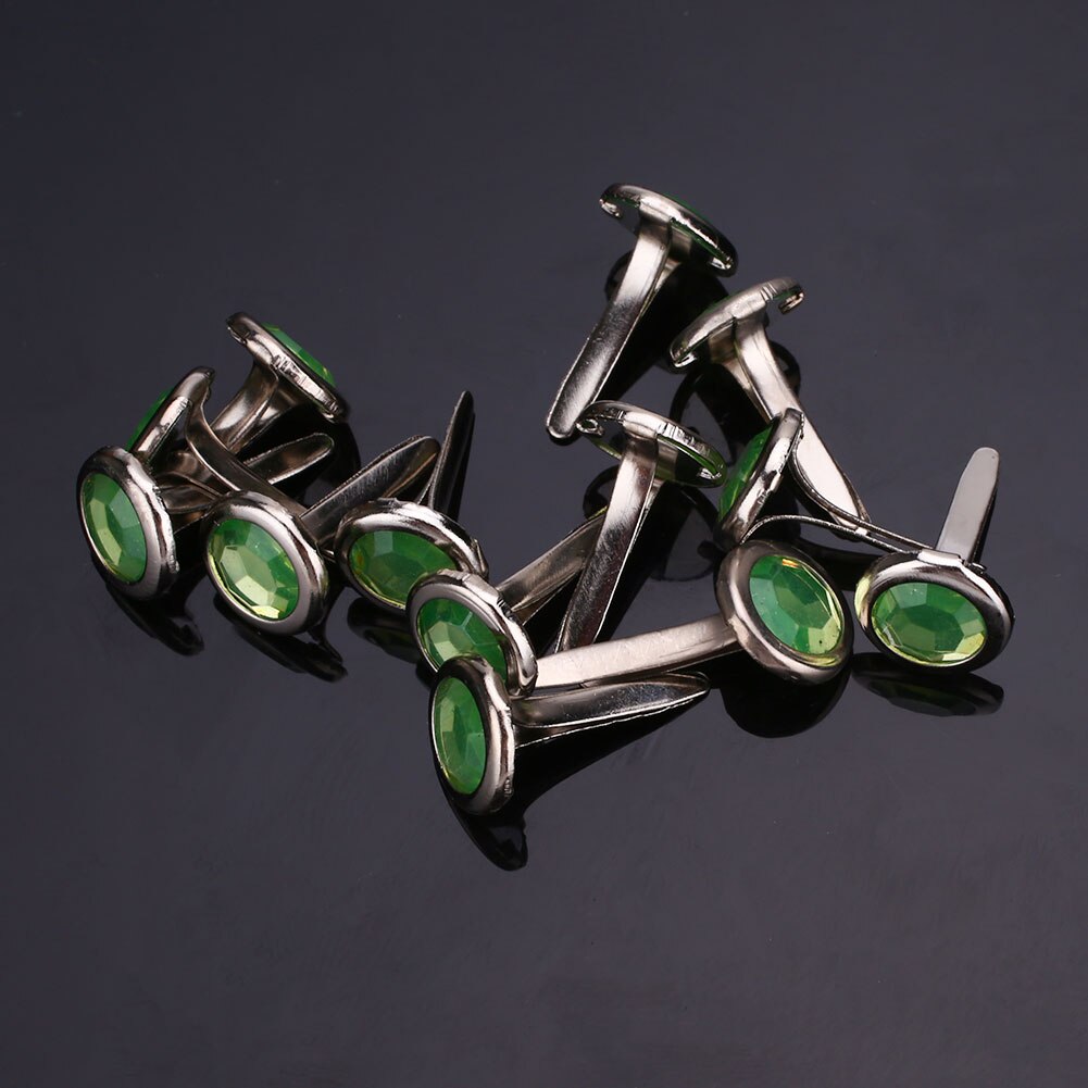 DIY 20 sztuk metal mini okrągły kryształ górski ćwieki nity mocujące rzemiosło dekoracji
