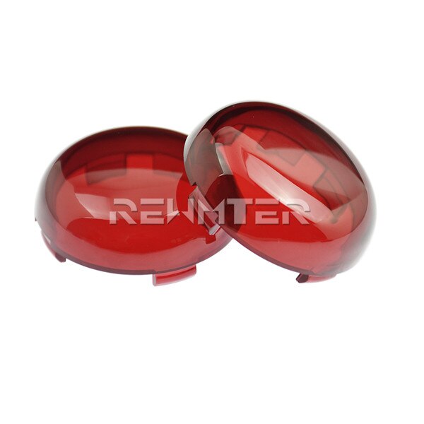 Motorfiets Richtingaanwijzer Light Lens Cover Voor Harley Sportster 883 1200 Touring Road King Dyna Softail Heritage Fatboy: 2Pc Red