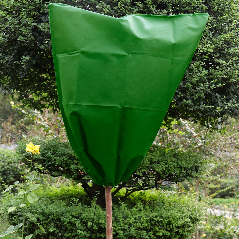 Horticultural Antifreeze Bag Tree Cover Plant Winter Warm Cover Tree Shrub Frost Protection Bag for Yard Garden 100x80/80x60CM