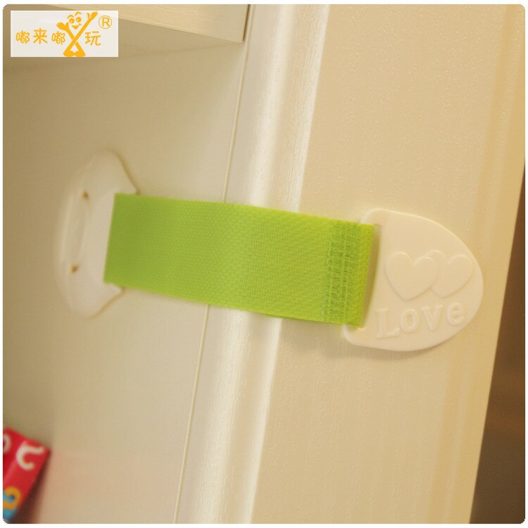 1 Uds. Cerradura para niños, protección de puertas de bloqueo para niños, seguridad para niños, cierre de plástico, seguridad para bebés para cajones: green
