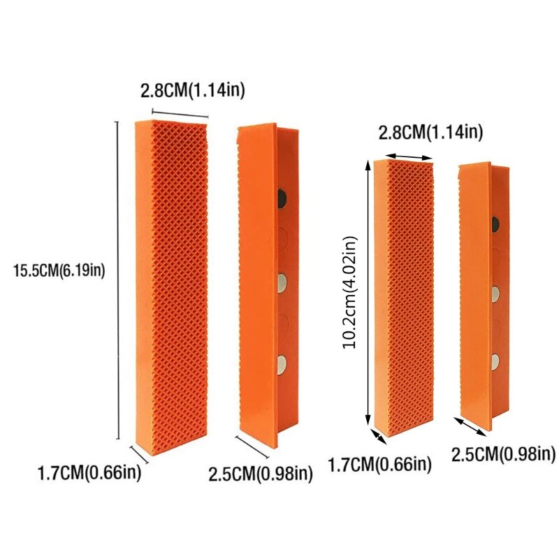 2 pezzi cuscinetti magnetici per morsa da banco morsa magnetica copri ganasce protezioni 4/6 pollici morsa magnetica universale multiuso