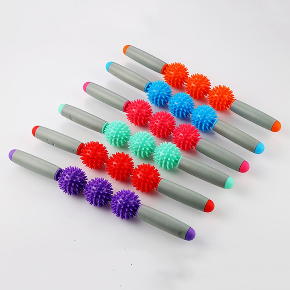 Sport relax roller thorn ball muskelmassasje fitness yoga roll stick roller muskel triggerpunkt gå ned i vekt fitness stick