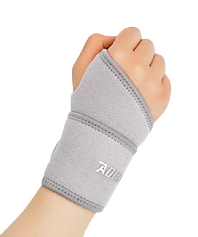 1 stk fitness håndledsbeskytter bånd hjemme træning træning håndvægte armbånd håndled støtte wraps rem gym tilbehør sport: 1 stk grå