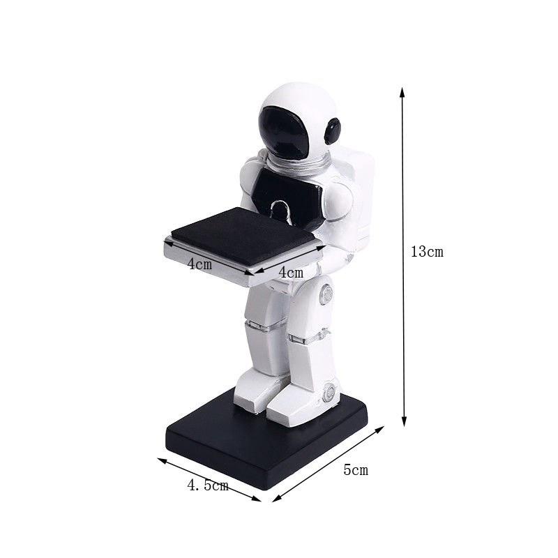 soporte de reloj astronauta ama de llaves sirviente soporte de exhibición de reloj Robot oso Polar reloj estante de exhibición de almacenamiento de joyería: Azul