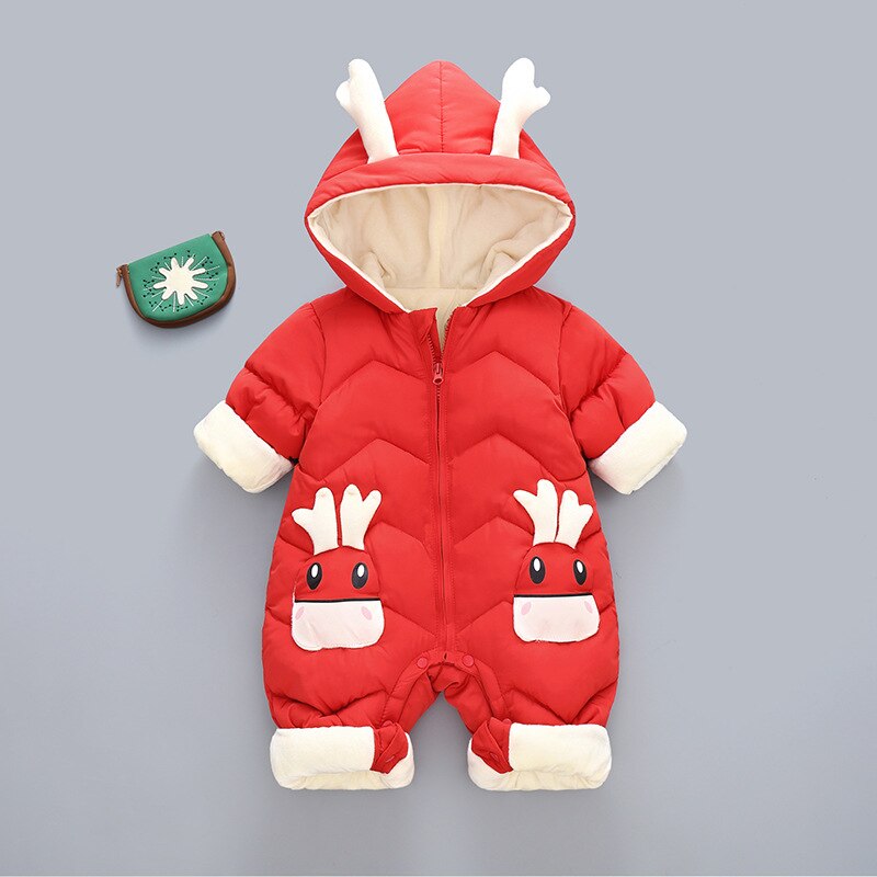 Warme Baby Kleding Winter Overall Snowsuit Plus Fluwelen Dikke Baby Jongen Jumpsuit Pasgeboren Rompertjes Baby Meisje Overalls Jas 0-2 Jaar