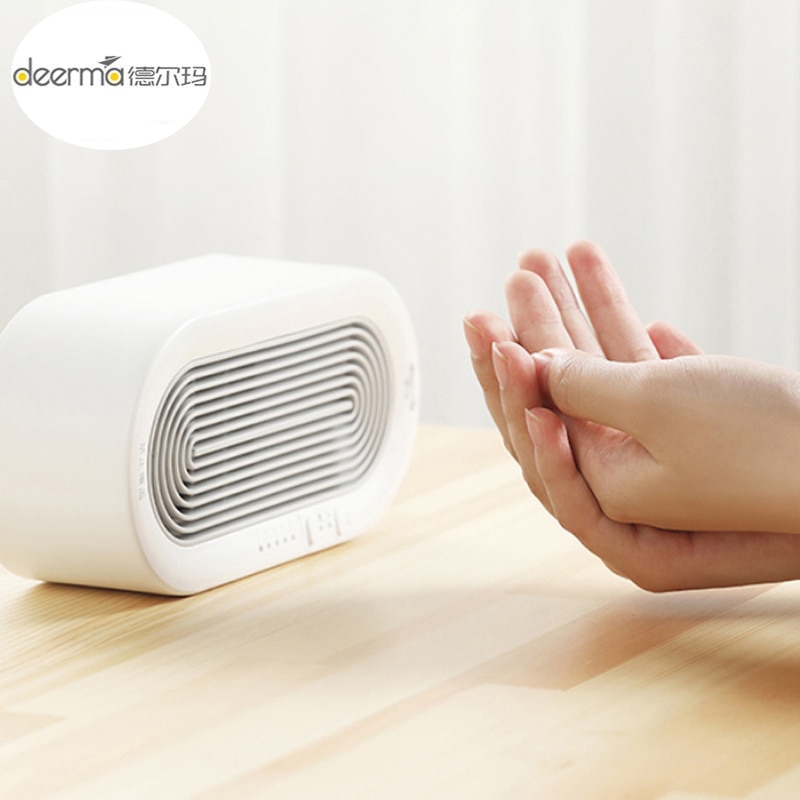 Deerma 250w elektrisk mini fan heater desktop hjemmekontor opvarmning komfur radiator varmere maskine til kold vinter