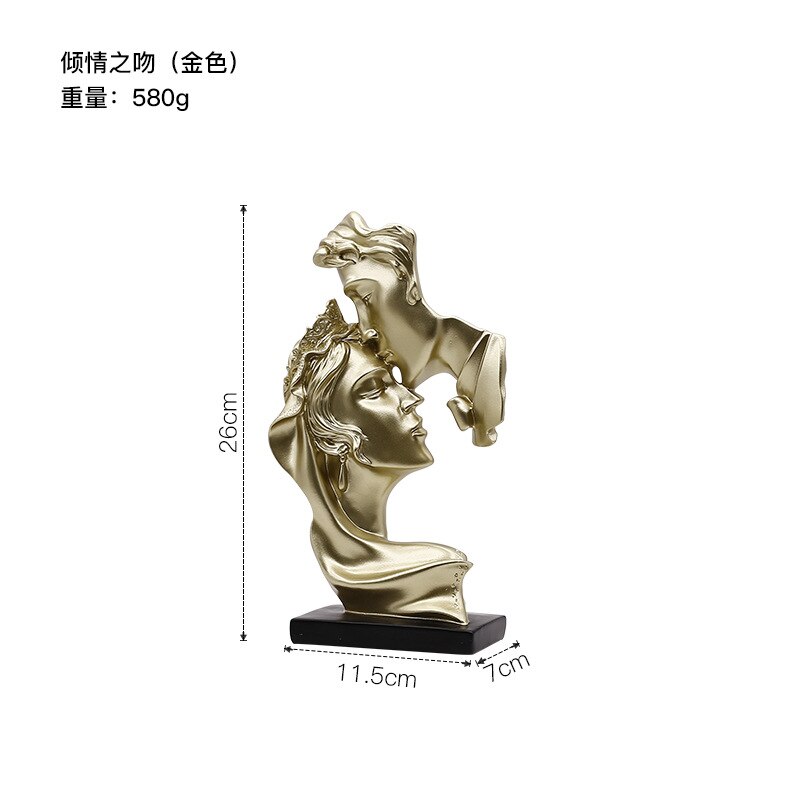 Harpiks statuer for hjem dekor kjæreste mennesker skulptur hjem dekorasjon moderne kontor nordisk dekorasjon hjem: C