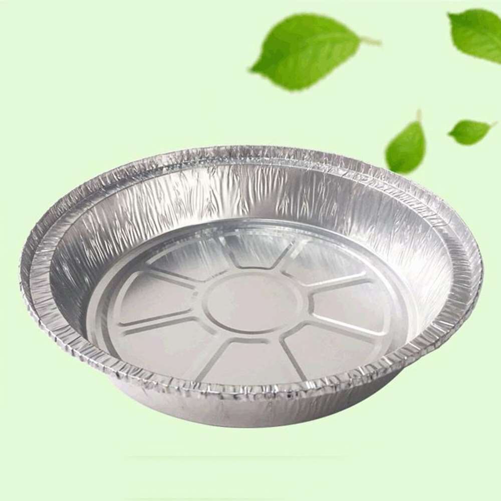 20 Pcs/Set 9 Inch Aluminum Foil Round Disposable BBQ Tray Tin Foil Bowls Pie Pans DIY Homemade Cakes Pies Tools Kitchen Supplies