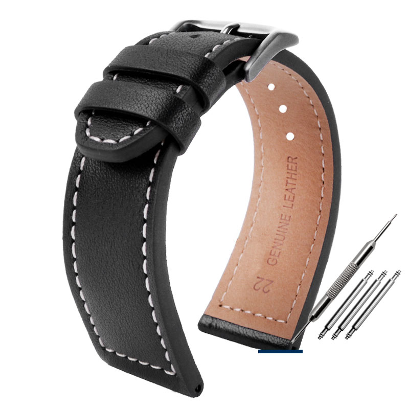 Bracelet de montre en cuir véritable souple et confortable pour Citizen Eco-Drive CA0695-17E série Ca4210 Aw1360, accessoires de bracelet de montre pour hommes 22mm: Red black / 20mm