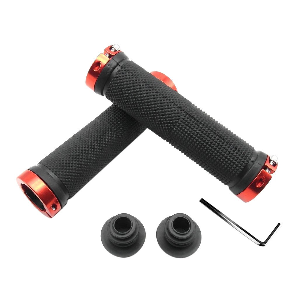 2Pcs Outdoor Fietsen Fiets Accessoires Fiets Stuur Grips Bike Racing Motorcycle Handle Bar Comfortabele Grip Cover #30: Red 