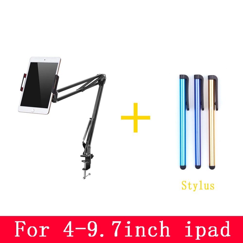 Soporte Flexible para teléfono tableta para ipad 2 3 4 Air Mini Pro para iPhone Xiaomi brazo largo perezoso personas cama escritorio para 4-9,7 pulgadas: Default Title