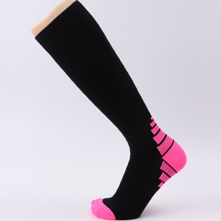 TaoBo Genuine SUPER ELIE Men Women Long Sport Stocks football Soccer Long Socks Over Knee High Sock Baseball Hockey Running: Pink / 35-40
