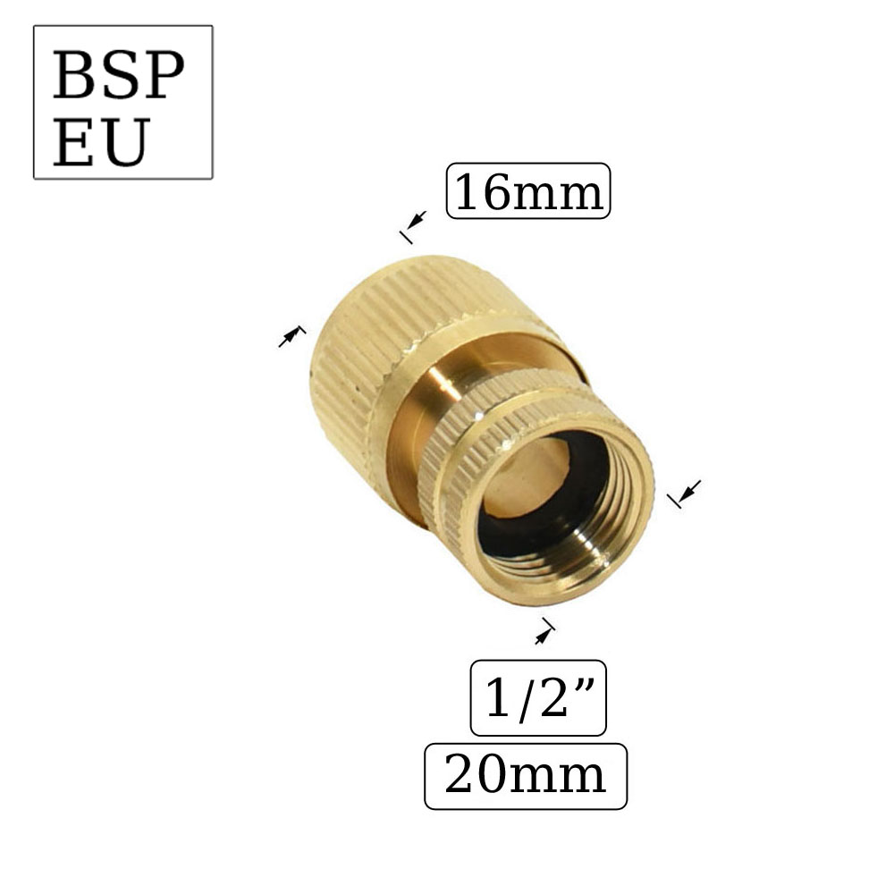 1/2 3/4 5/8 1" Thread Hose Quick Connector Brass Garden Watering Fittings Drip Irrigation Copper Hose Quick Coupler: Dark Grey