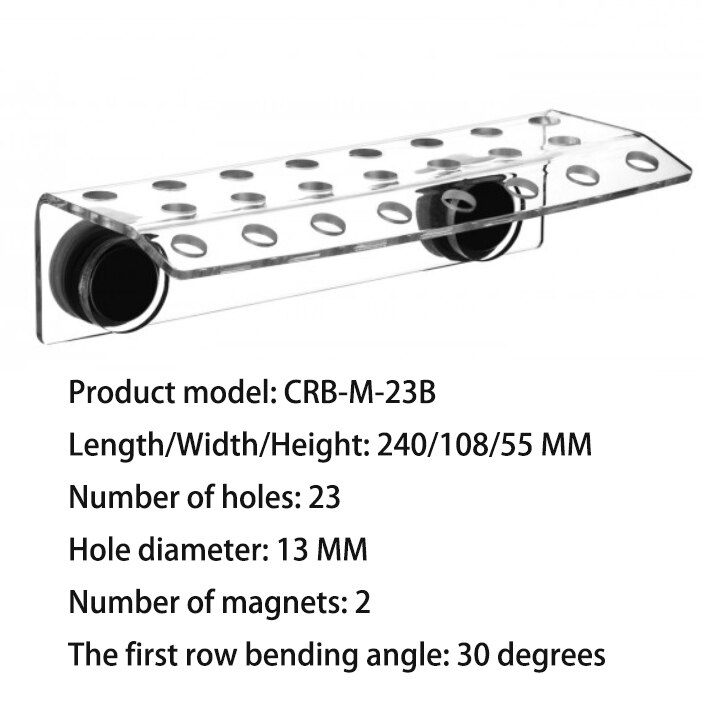DW Aquarium REEFING ART Super Clear Acrylic Magnetic Coral Frag Plugs Rack Holder Fish Tank For 6 - 20MM Glass Thickness: Magnetic CRB-M-23B