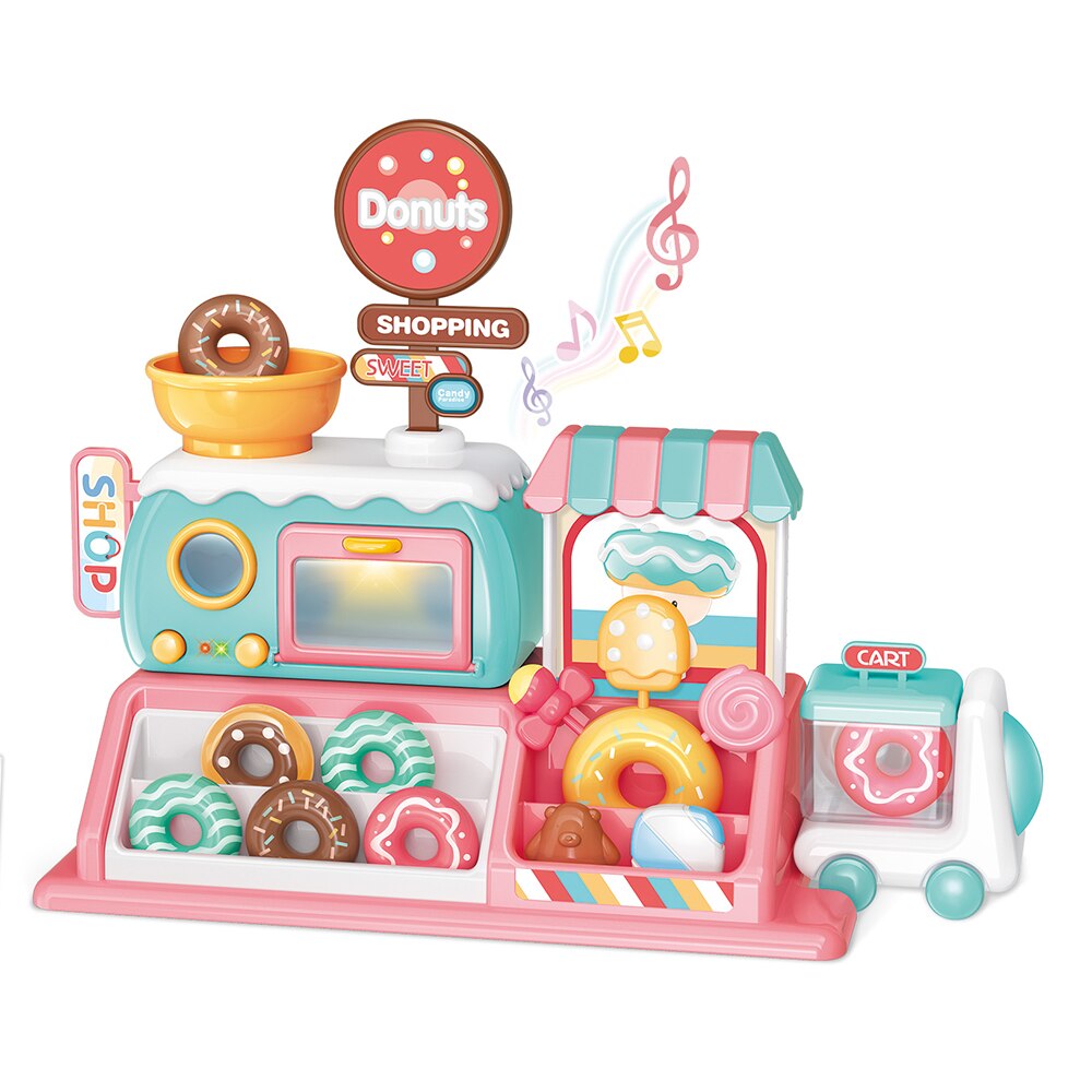 777-3 Children play game with video Electric music donut shop candy birthday Interesting music intelligent turn Guide the car