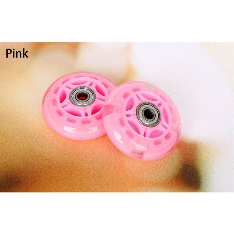 16PCS 70mm High Elasticity Inline Roller Skate Wheels Sliding Skating Wheel Rollers Durable Rollerblade Replacement Accessories: Pink