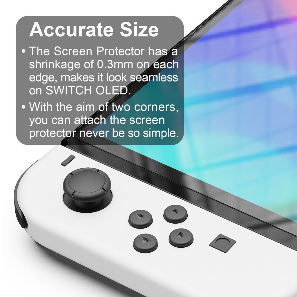 Skull &amp; Co-Protector de pantalla para Nintendo Switch, película de vidrio templado OLED, paquete de 2 uds.