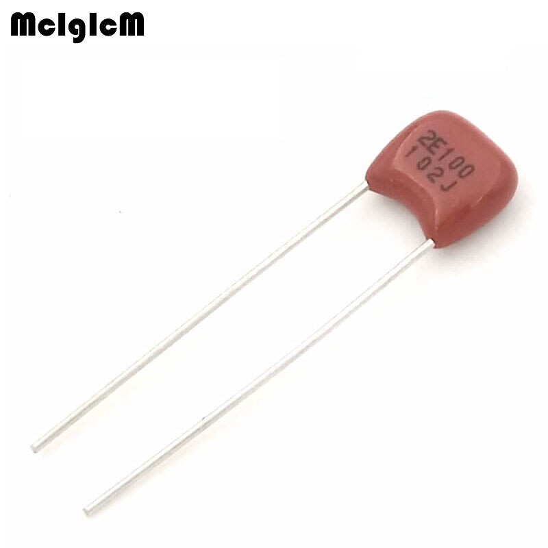 MCIGICM 1000 pcs 1000pF 1nF 100V CBB Polypropylene film capacitor pitch 5mm 102 1nF 100V