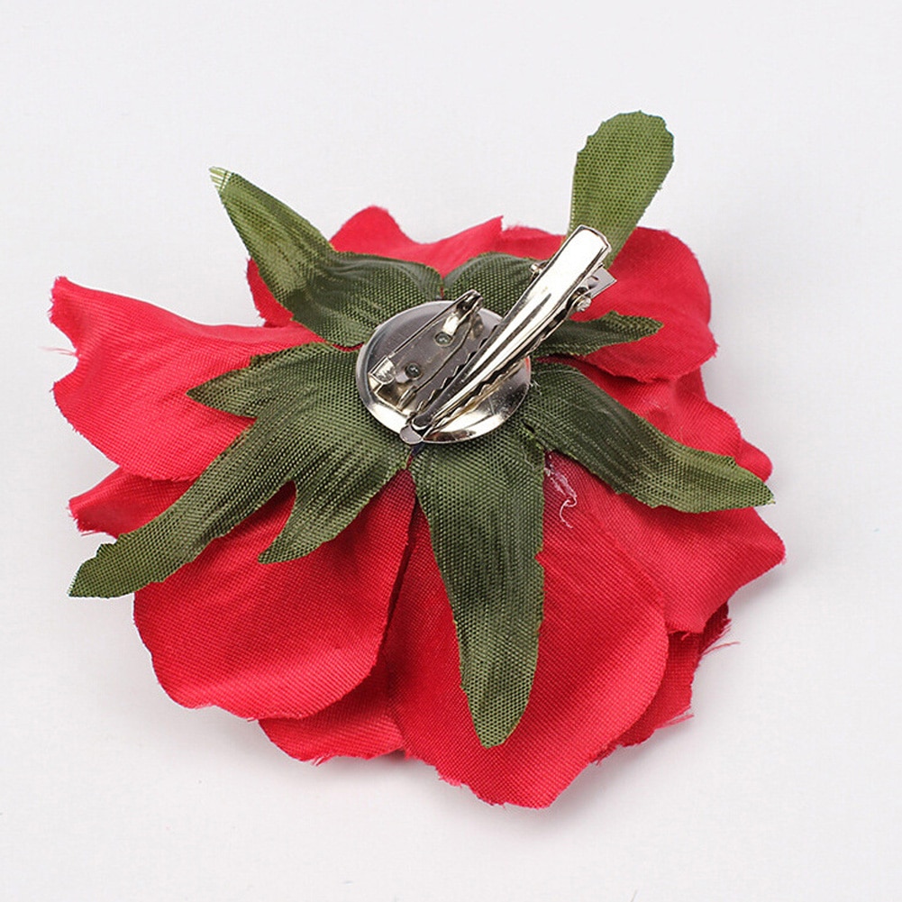 Horquilla de flores rosas para mujer, 1 piezas, broche, pinzas para el pelo de de Boda nupcial, accesorios para el cabello de flores artificiales