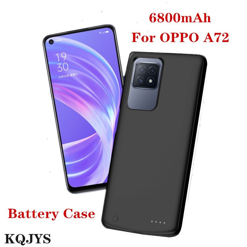 KQJYS 6800mAh housses pour de Charge de batterie OPPO A72 boîtier de Charge batterie externe housse de batterie portative pour boîtier de batterie OPPO A72