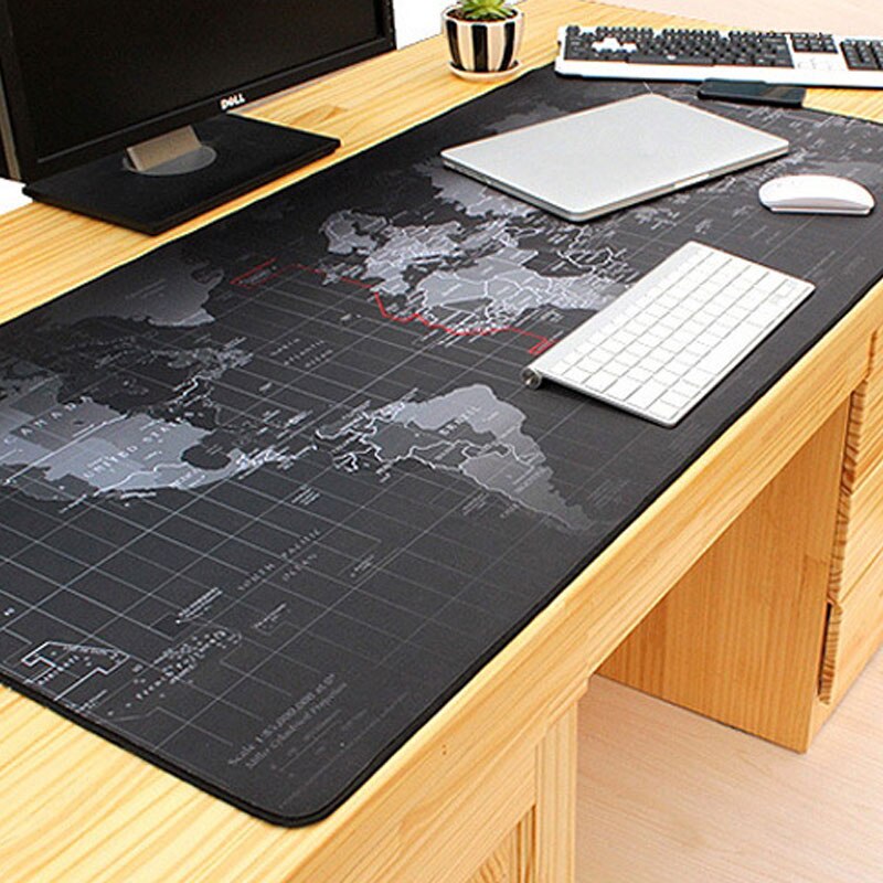 Extra Large Mouse Pad World Map Gaming Mouse Pad Anti-slip Mouse Mat With Locking Edge