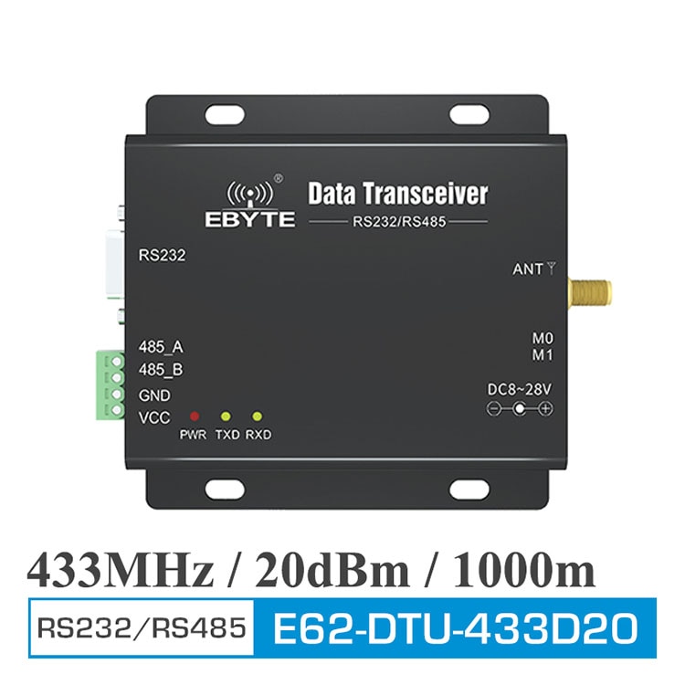 COJXU Full duplex 100mW point-to-point transmission rs485 industrial modem iot dtu FHSS TDD wireless transmitter receiver 433mhz