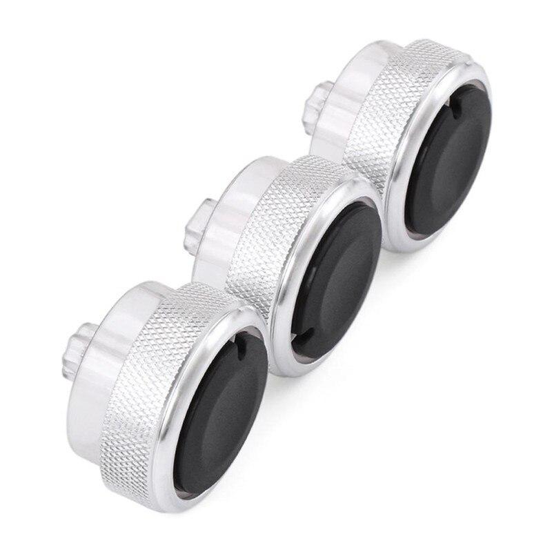 Boutons de commande de climatiseur pour Ford Focus 05-14 2 3 Mondeo, interrupteur de commande de climatisation, accessoires de voiture, 3 pièces: Argent
