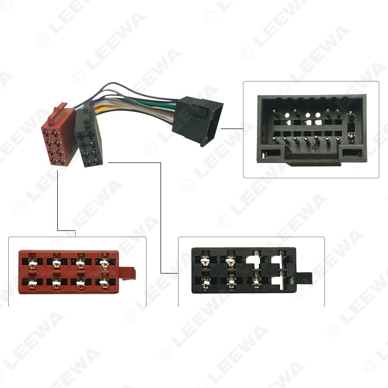 Leewa bil stereo radio konvertering stik adapter til chery chevrolet 16 pin til iso originale hovedenheder ledningsnet  #ca6207