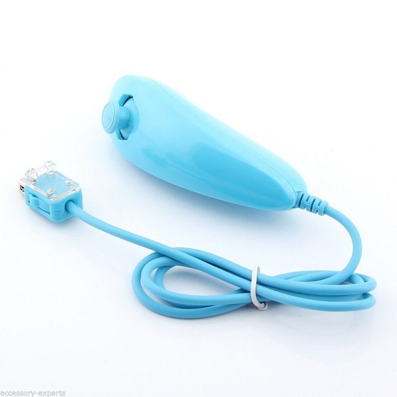 2 in 1 Wireless Gamepad Remote Controller per Nintendo Wii Built-in Motion Plus con Il Nunchuck per Joystick Video gioco Accessorio: Option3-SkyBlue