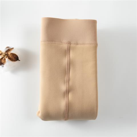 Herfst Winter Toe Te Voegen Fluwelen Dikke Leggings Dame Slanke Warm Render Broek Dames Elastische Effen Kleur Dieptepunt Pandie Vrouwelijke Kleding: M / Beige