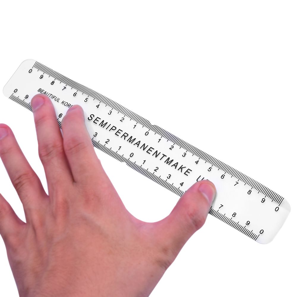 1pc øyenbryn sjablong pleie bryn semi fast sminke linjal måleverktøy forme styling øyenbryn mal