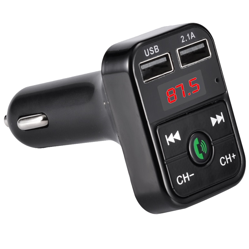 Dual Usb Car Charger Met Fm-zender Bluetooth Handsfree Usb Disc/Tf Card Play Muziek Usb Charger