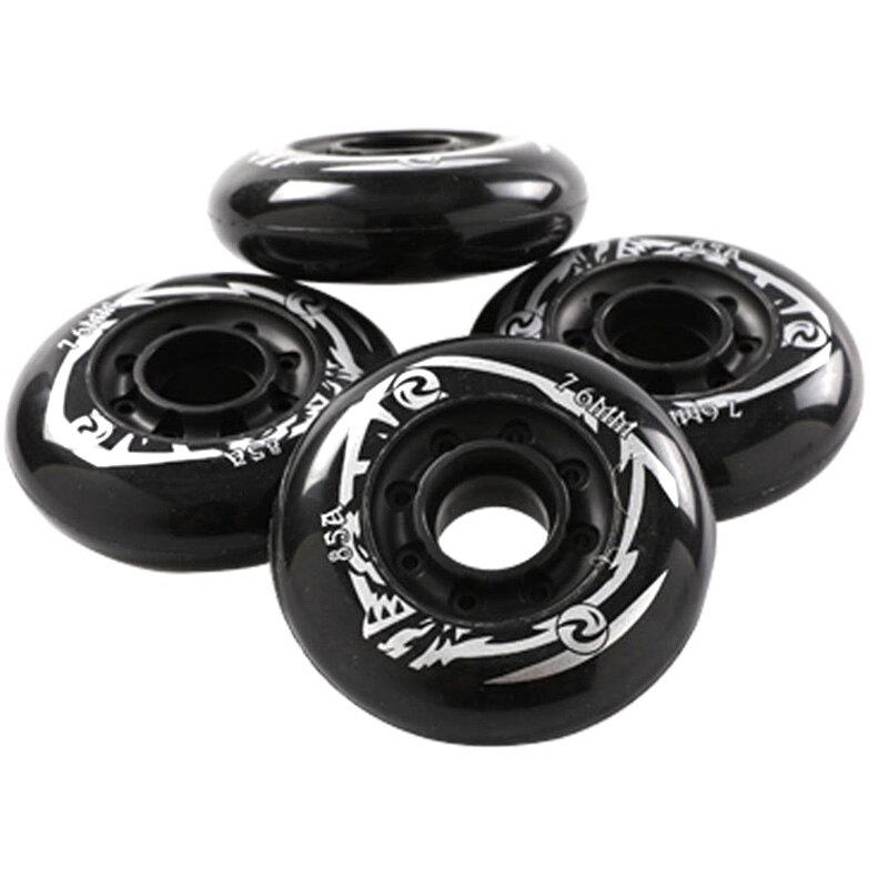 8 sztuk/zestaw 85A rolki kółka robić deskorolki szczotka ulica wysoka elastyczna odporna na zużycie hamulec proste koło pasowe płaskie koło kwiatowe 72mm/76mm/80mm