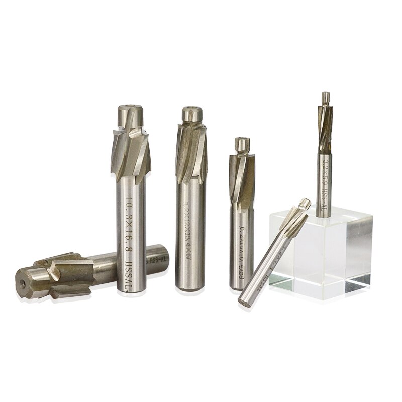 1 unidad de fresa de avellanado XCAN con 4 puntas HSS, herramienta de ranurado piloto de M3.2-M16.5, fresa para taladro de madera/Metal