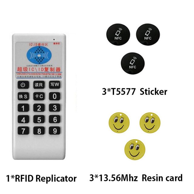 Handheld 125Khz 13.56Mhz Rfid-kaart Tag Copier Duplicator Cloner Lezer Schrijver 125Khz 13.56Mhz Kaart Pak: style d