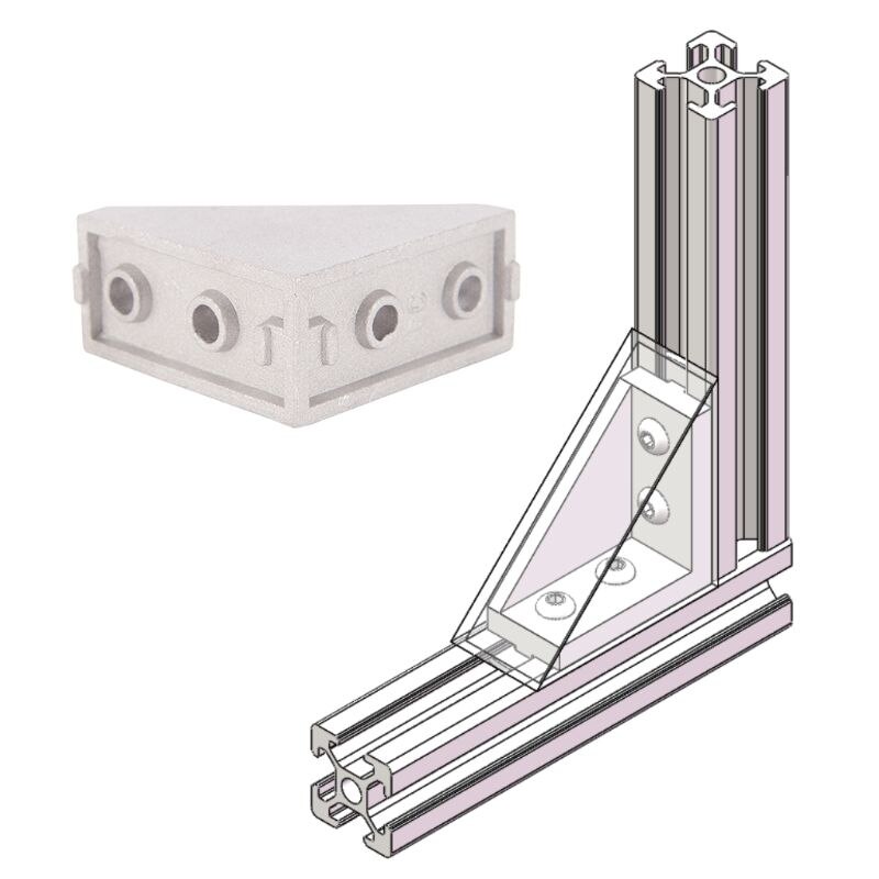 5PCS Aluminum L-shaped Connector Right Angle Bracket Fastener for Industrial Aluminum Profile Corner Fitting Kits
