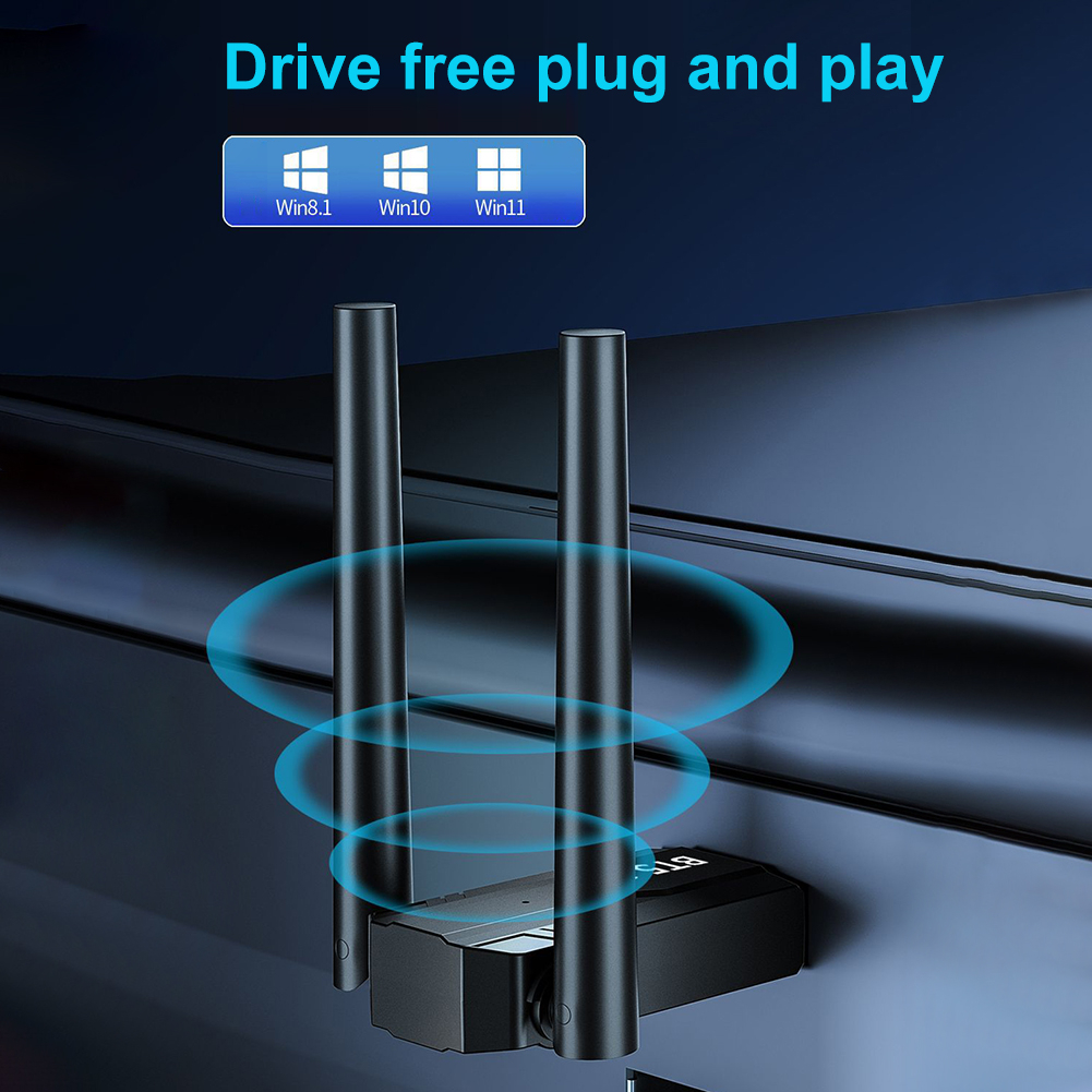 150M Bluetooth 5.3 5.0 Adattatore Driver gratuito USB Bluetooth Dongle Adaptador per PC Windows 11/10/8.1 Mouse Tastiera Ricevitore audio