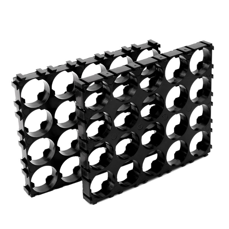 1 Set 10Pcs 18650 Battery 4x5 Cell Spacer Radiating Shell Pack Plastic Heat Holder Black