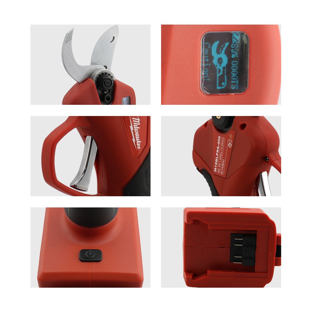 Milwaukee Elektrische Schaar LED Display Schaar Elektrisch Trimmen Fruitbomen Tuinieren Bonsai Elektrisch Gereedschap Voor 18V Batterij