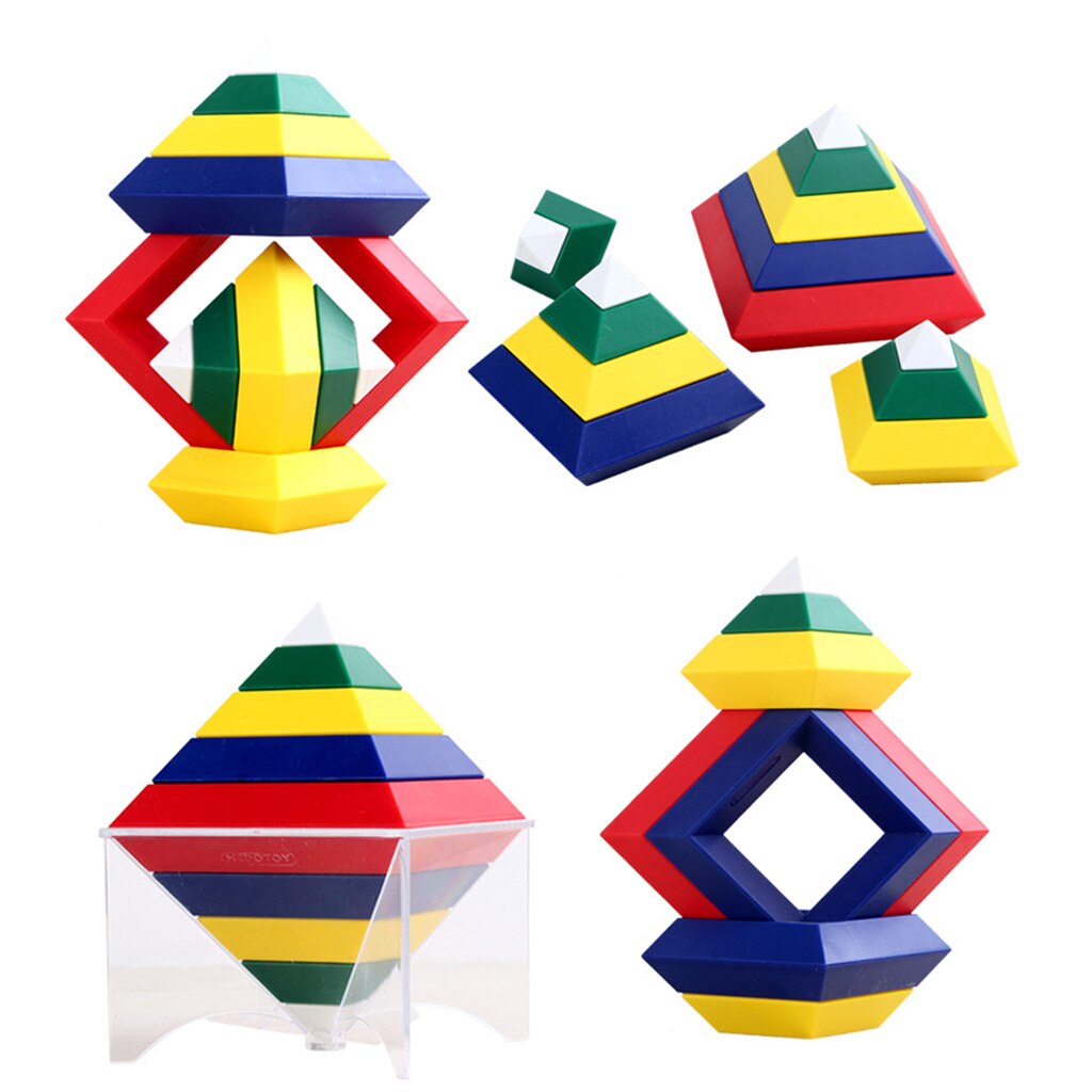 30 pièces/ensemble pyramide en constante évolution Chang à blocs multi-formes jeu de modèle