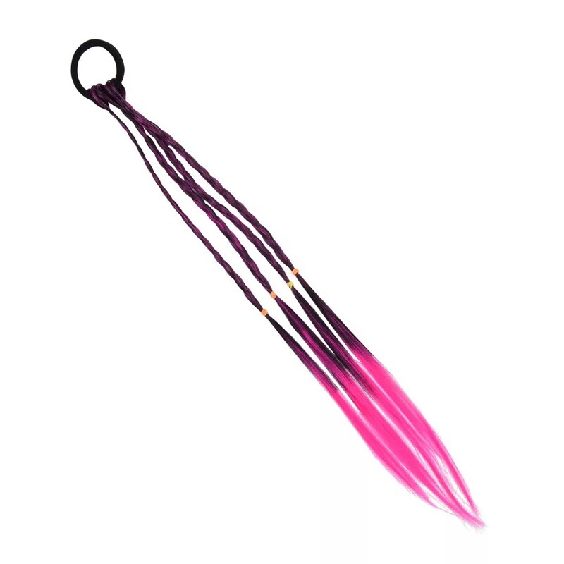 Mode Meisjes Elastische Haar Rubber Band Haar Accessoires Pruik Paardenstaart Haarbanden Kinderen Twist Vlecht Touw Hoofdtooi Haar Braider: rose