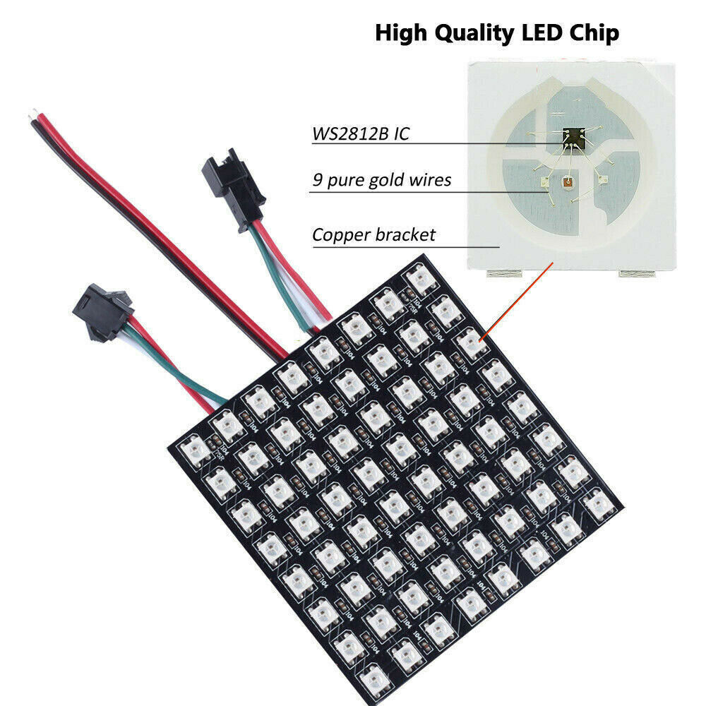Matrix Led Pixel Module Licht 8*8 16*16 8*32 Pixels WS2812B WS2812 Digitale Flexibele Panel individueel Adresseerbare 5050 Rgb 5V