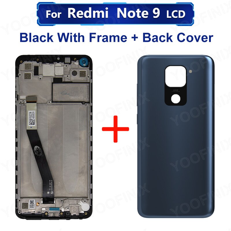 6.53&quot; Original For Xiaomi Redmi Note 9 LCD Display Screen Replacement For Redmi 10X 4G LCD M2003J15SG Display M2003J15SC Parts: Note9 Fra GreyCover
