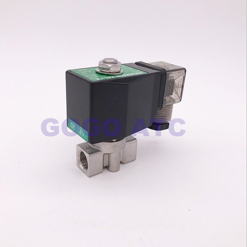 0-90/50/35bar 2 weg hochdruck magnetventil 1/8 "BSP 12V 24V DC AC110V 220V normal geschlossen edelstahl wasser ventil