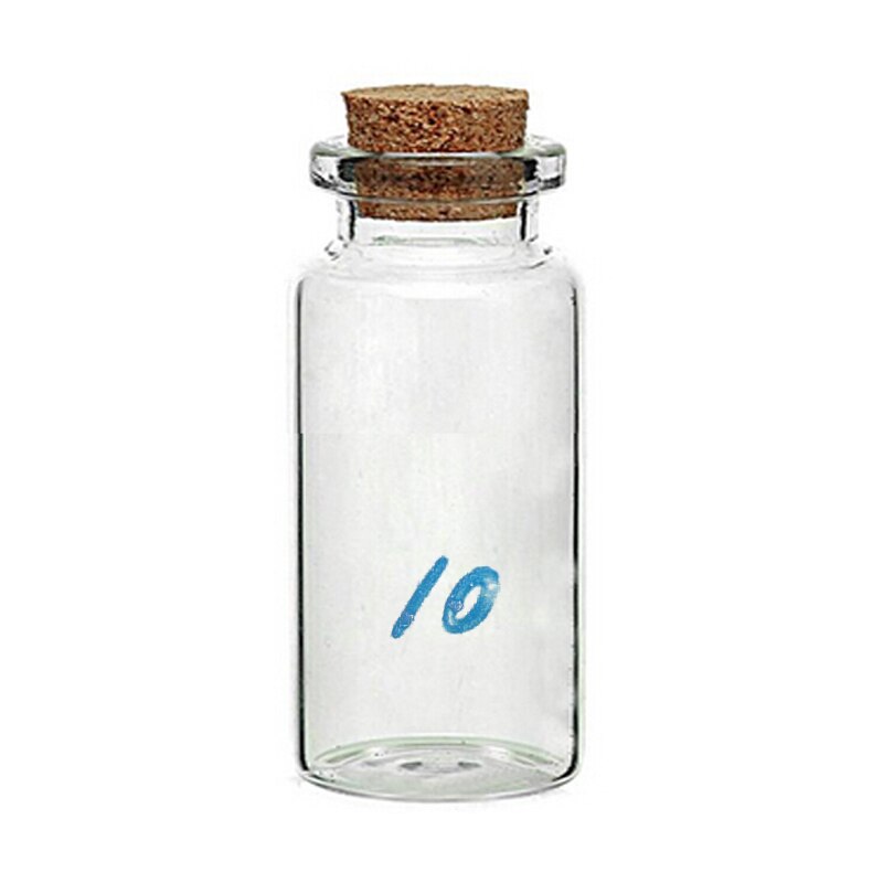 Ekonomiskt 8 st 10 fantastiskt liten korkflaska klar glasflaska önskande flaska med korkpropp färgglad  ds99