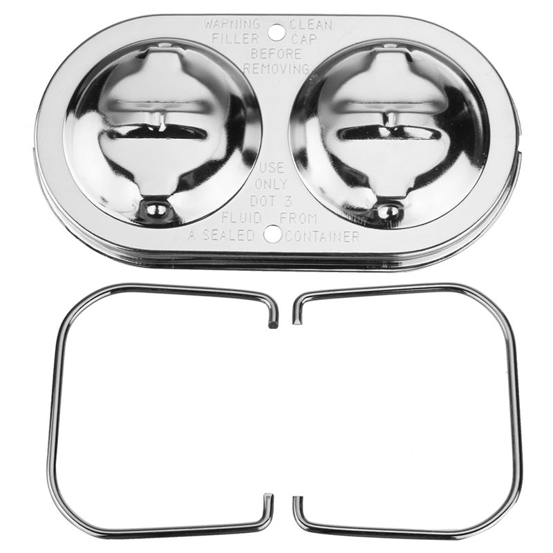 Chrome Brake Master Cylinder Cover Dual Bail Brakes For Chevy Sbc Bbc 350 454: Default Title