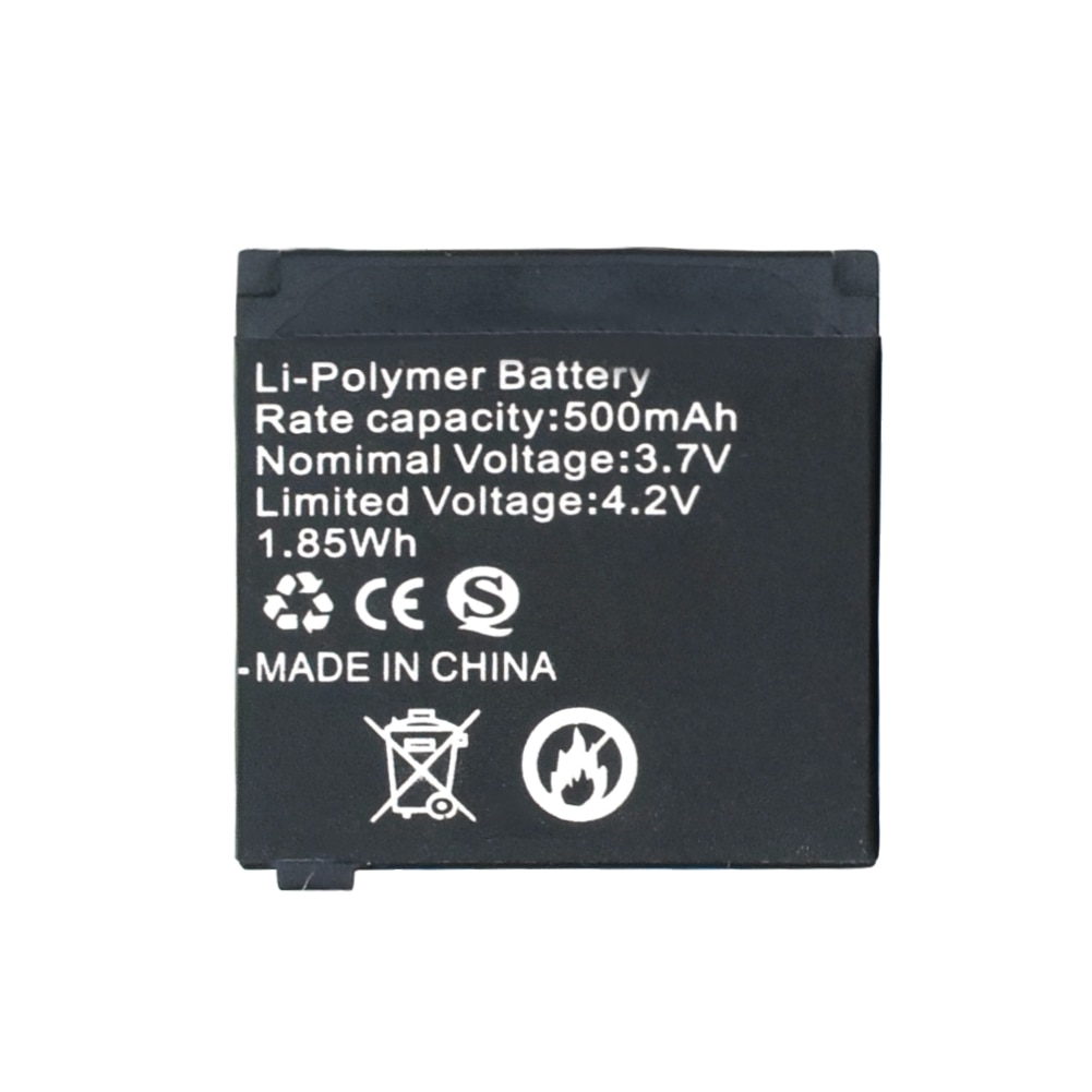 Batería recargable Li-ion de litio para SmartWatch, 1 unidad, 3,7 V, 500mAh, reemplazo de batería para reloj inteligente Q18